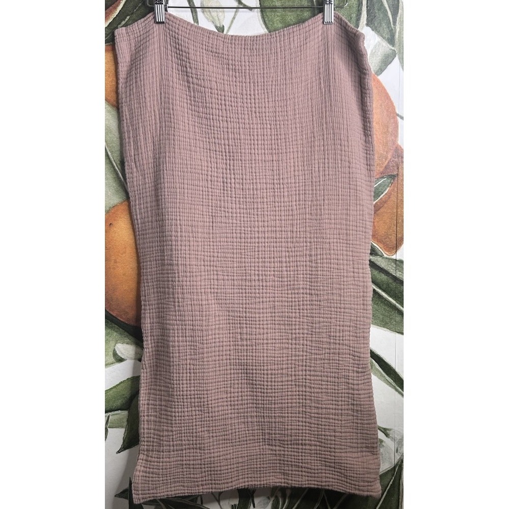 Quince King Size Pillowcase Mauve Pink Organic Cotton Textured 35 x 20